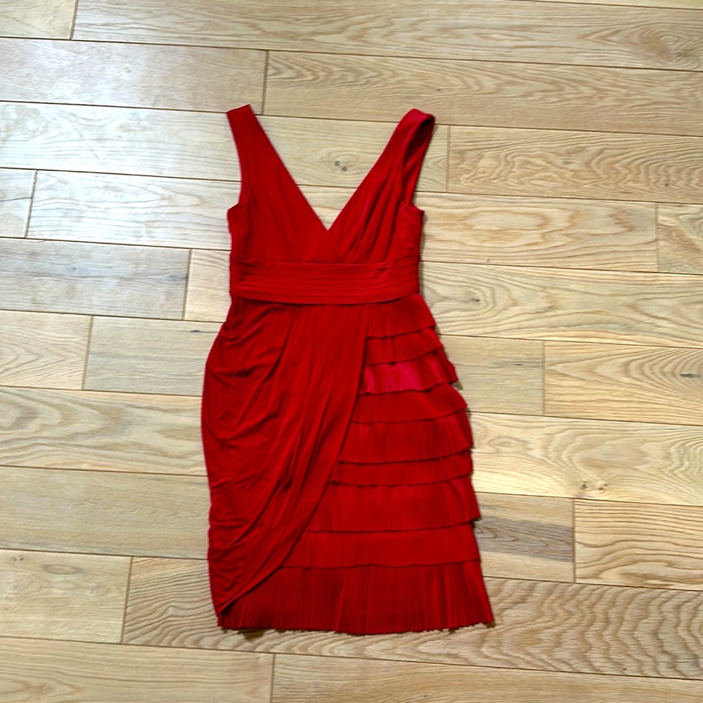 Red BCBG dress